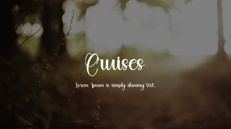 Cruises Font