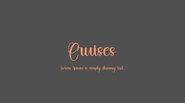 Cruises Font