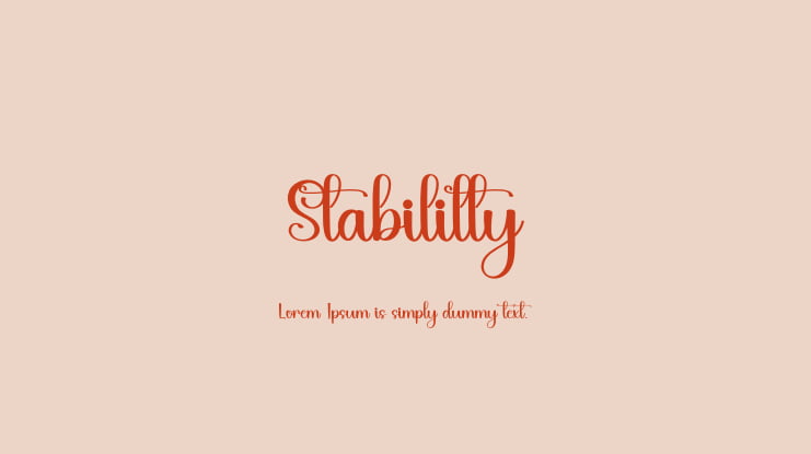 Stabililty Font