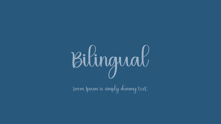 Bilingual Font