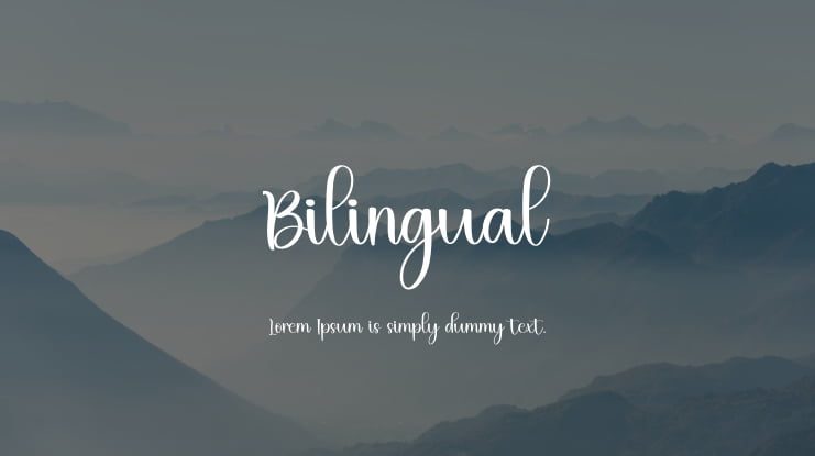 Bilingual Font