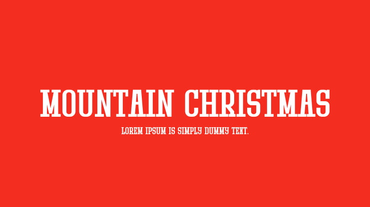 Mountain Christmas Font