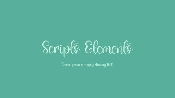 Scripts Elements Font