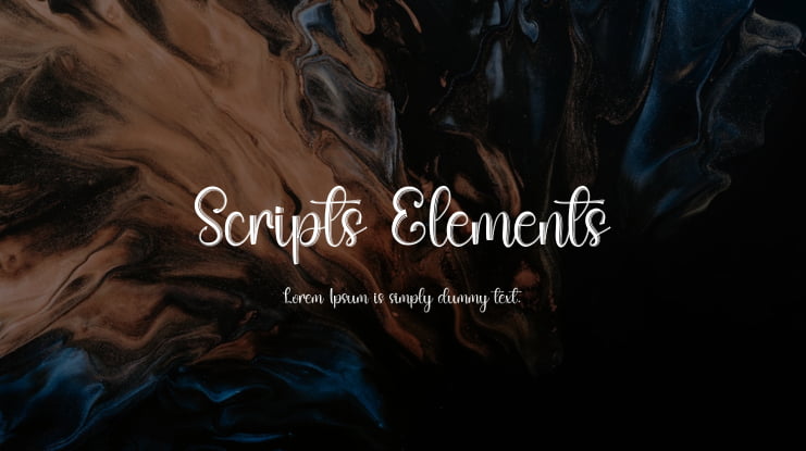 Scripts Elements Font