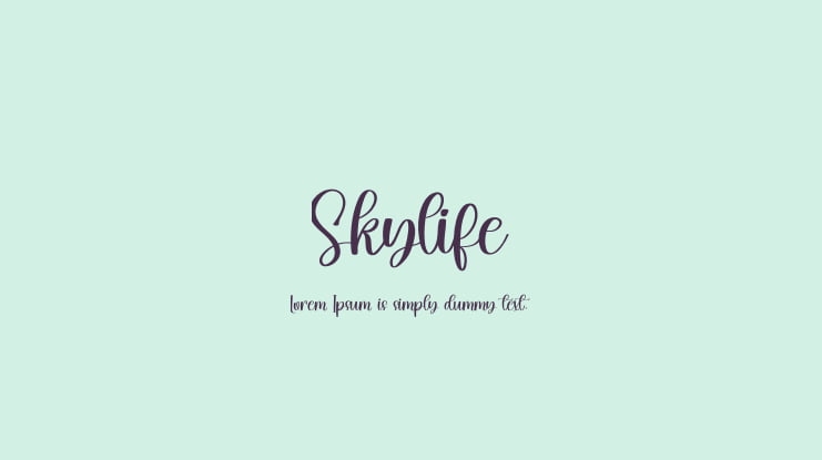 Skylife Font