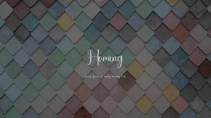 Homing Font