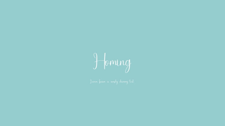 Homing Font