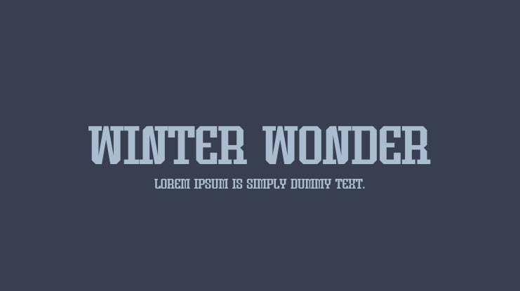 Winter Wonder Font