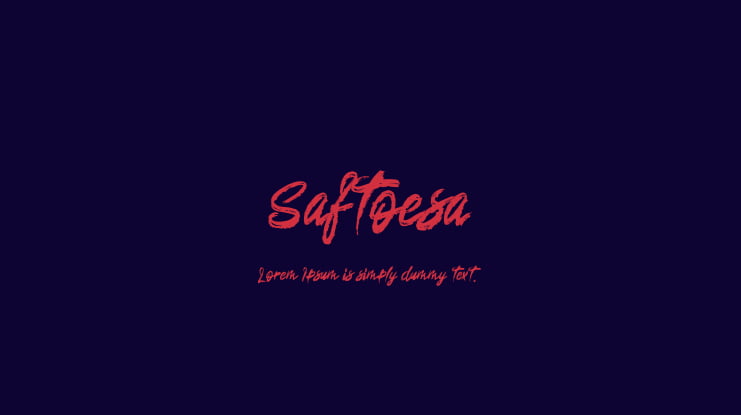 Saftoesa Font