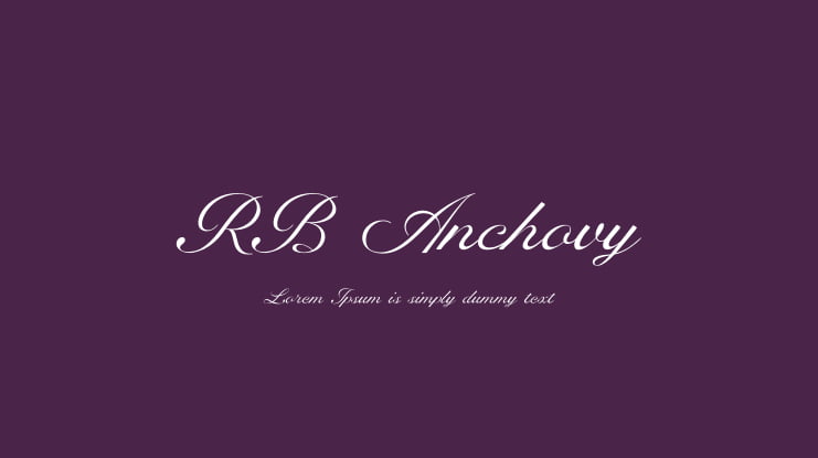 RB Anchovy Font