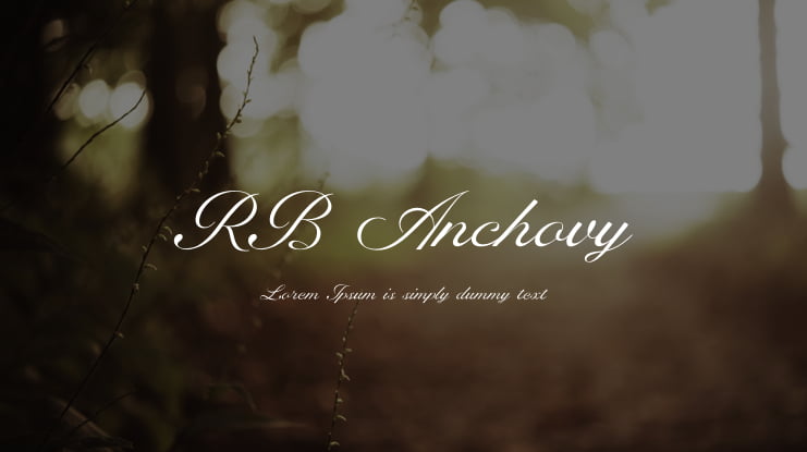 RB Anchovy Font