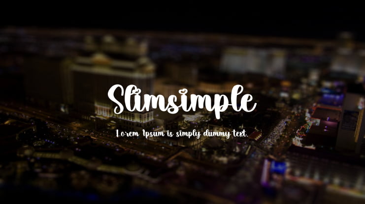 Slimsimple Font