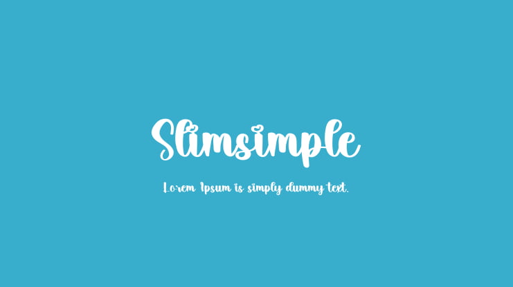 Slimsimple Font