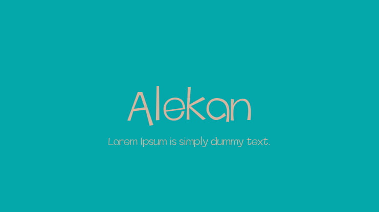 Alekan Font Family