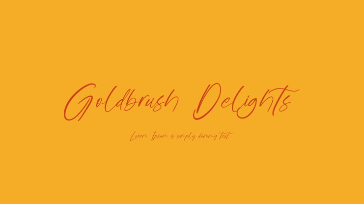 Goldbrush Delights Font