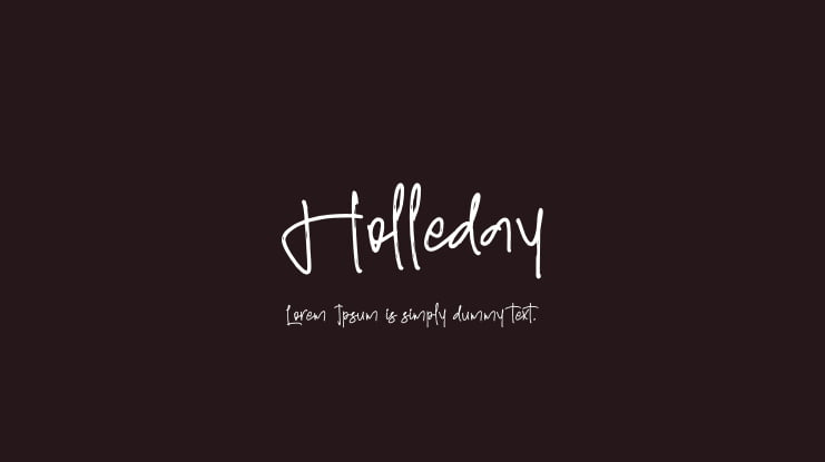 Holleday Font