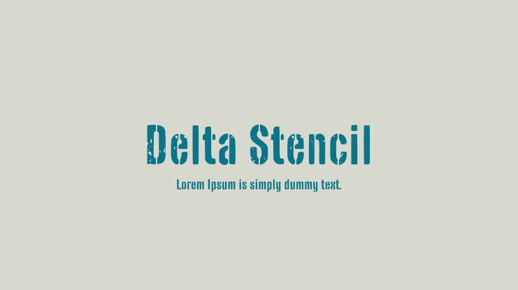 Delta Stencil Font