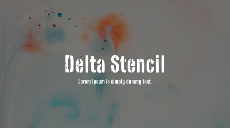 Delta Stencil Font