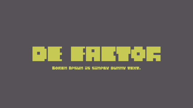 DE FACTOR Font