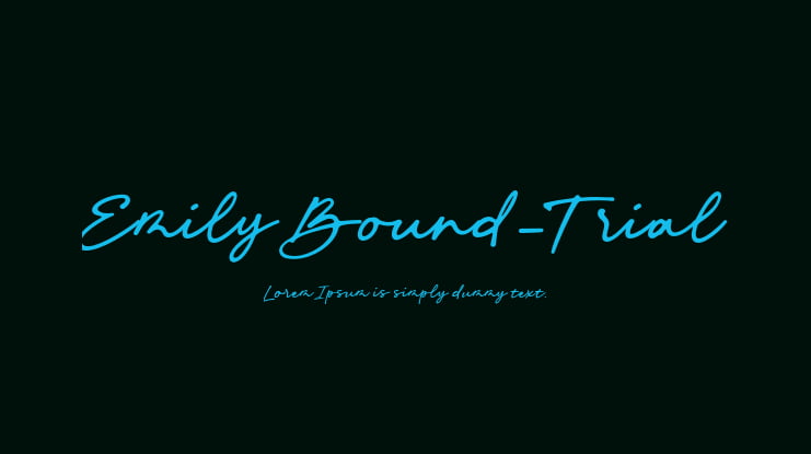 Emily Bound-Trial Font