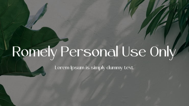 Romely Personal Use Only Font