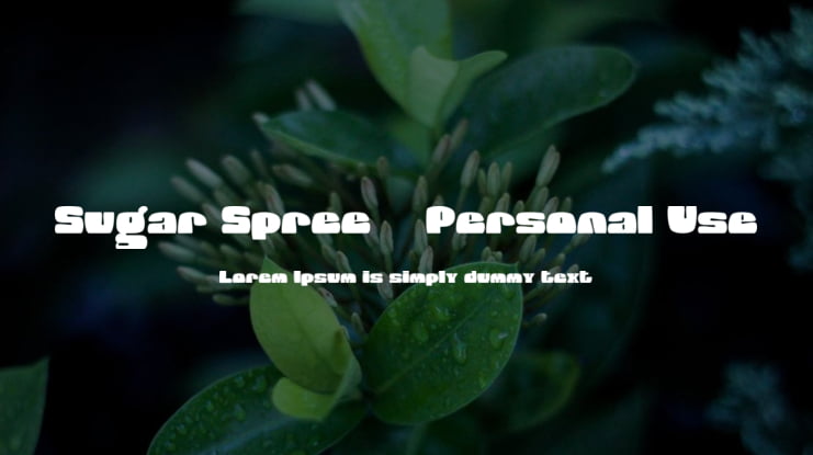 Sugar Spree - Personal Use Font