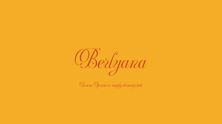 Berlyana Font Family