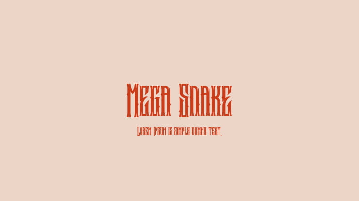 Mega Snake Font