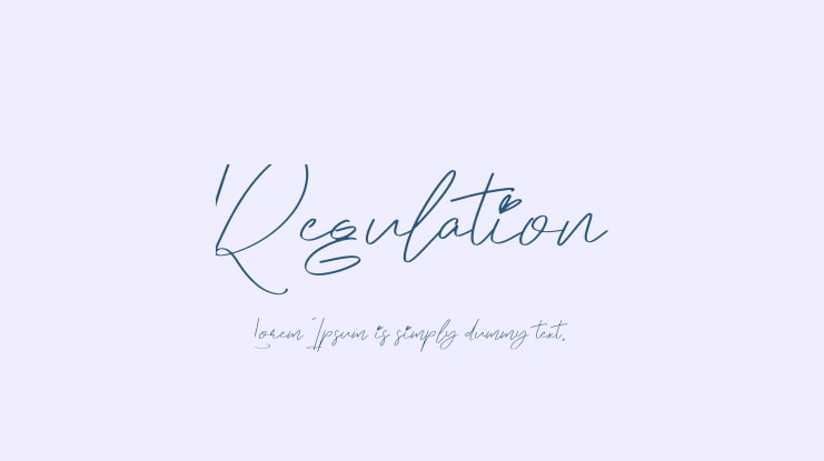 Regulation Font