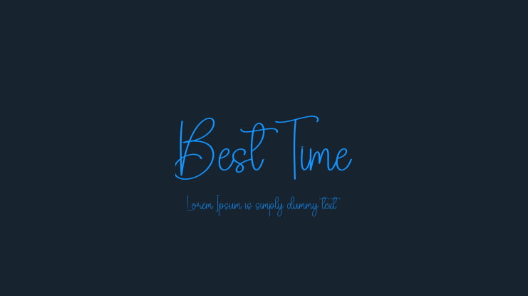 Best Time Font