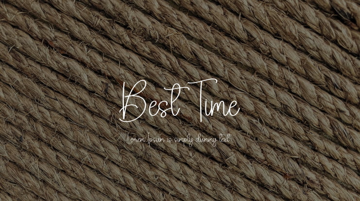 Best Time Font