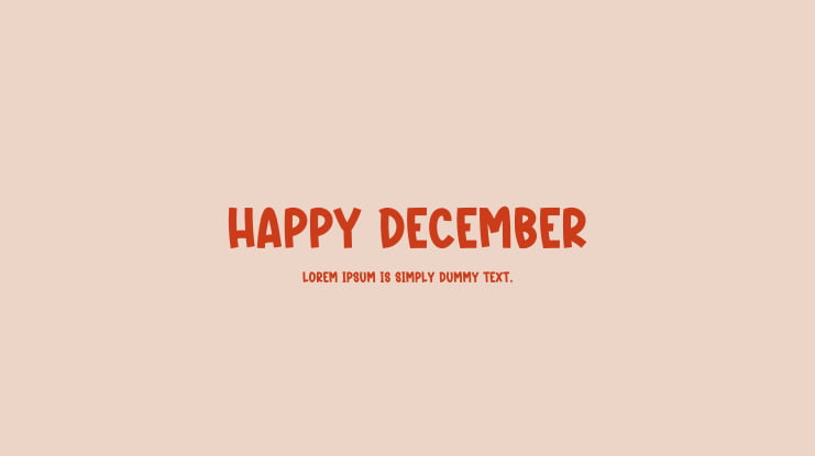 Happy December Font