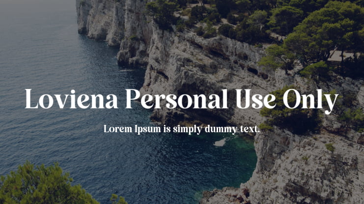 Loviena Personal Use Only Font