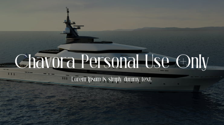 Chavora Personal Use Only Font