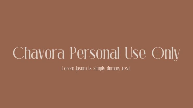 Chavora Personal Use Only Font