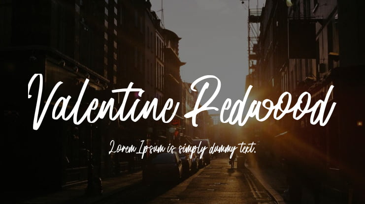 Valentine Redwood Font