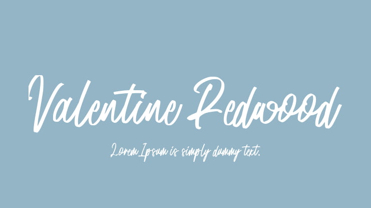 Valentine Redwood Font