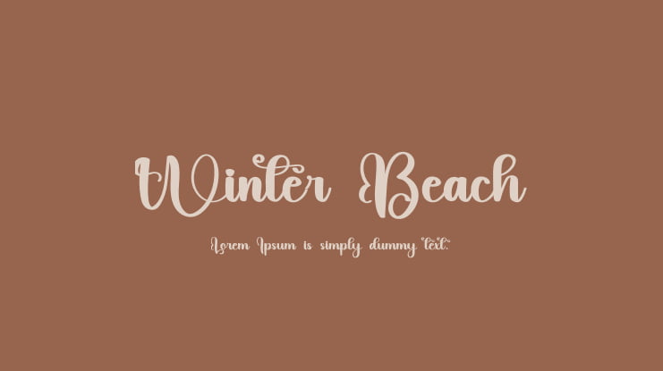 Winter Beach Font