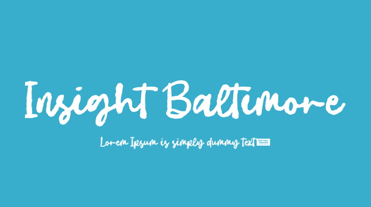 Insight Baltimore Font