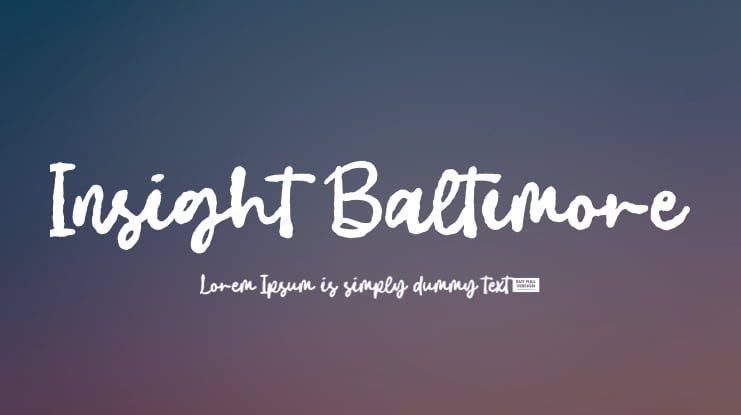 Insight Baltimore Font