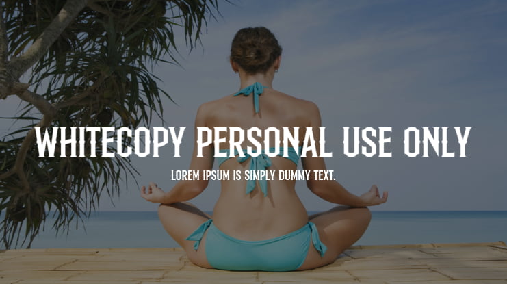 Whitecopy Personal Use Only Font