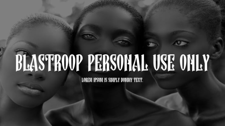 Blastroop Personal Use Only Font