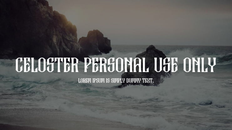 Celoster Personal Use Only Font