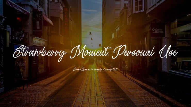 Strawberry Moment Personal Use Font