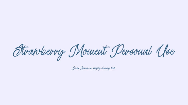 Strawberry Moment Personal Use Font