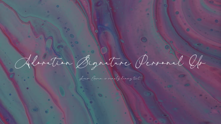 Adoration Signature Personal Us Font