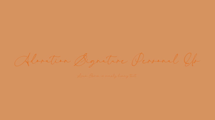 Adoration Signature Personal Us Font