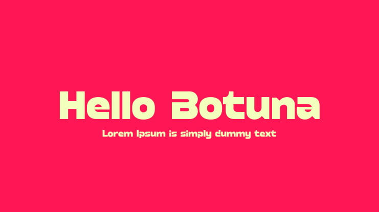 Hello Botuna Font