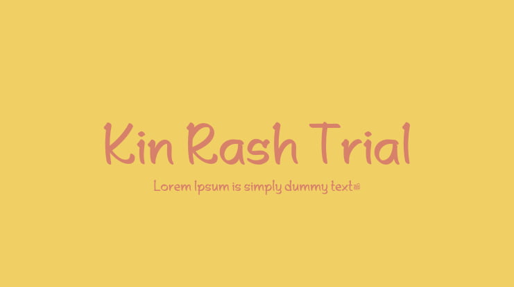 Kin Rash Trial Font