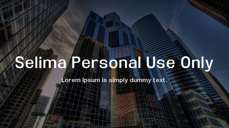 Selima Personal Use Only Font